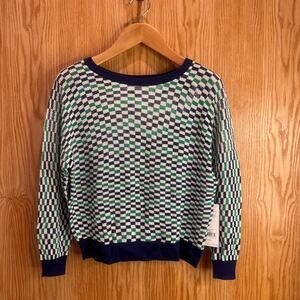 TAVI West Coast Sweater / Small / Mojito Women's Checkered
